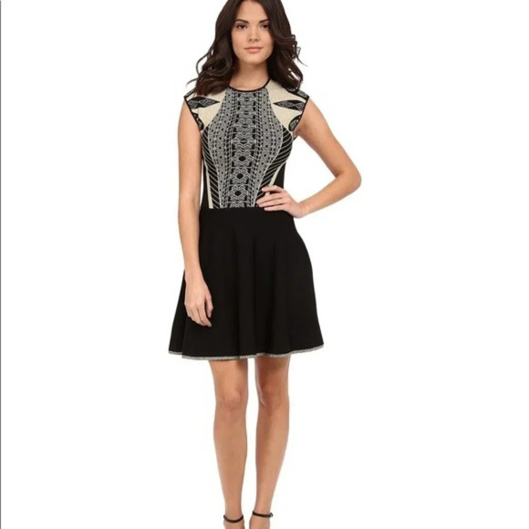 Ted Baker London Dresses & Skirts - Ted Baker London Black Gold Jenkin Jacquard Dress $279